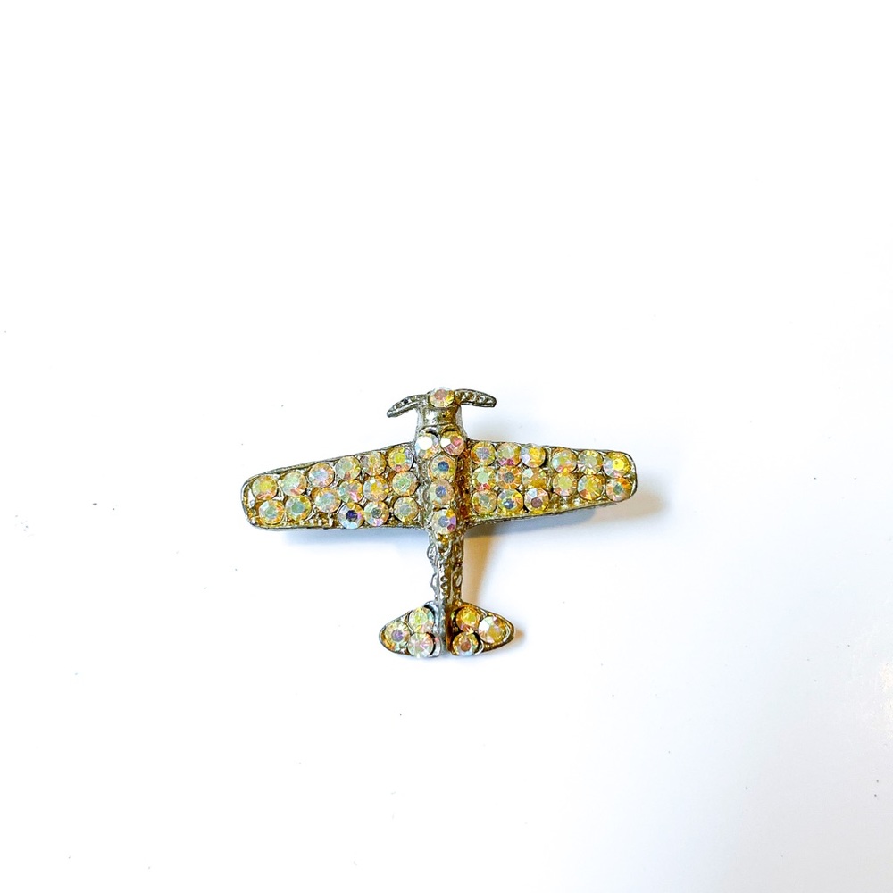 Silver Airplane Pin